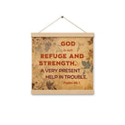 Psalm 46:1 - Bible Verse, God is Our Refuge Hanger Poster