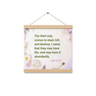 John 10:10 - Bible Verse, Abundant Life Enhanced Matte Paper Poster With Hanger