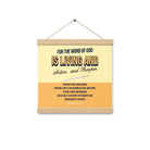 Heb 4:12 - Bible Verse, living and active Enhanced Matte Paper Poster With Hanger