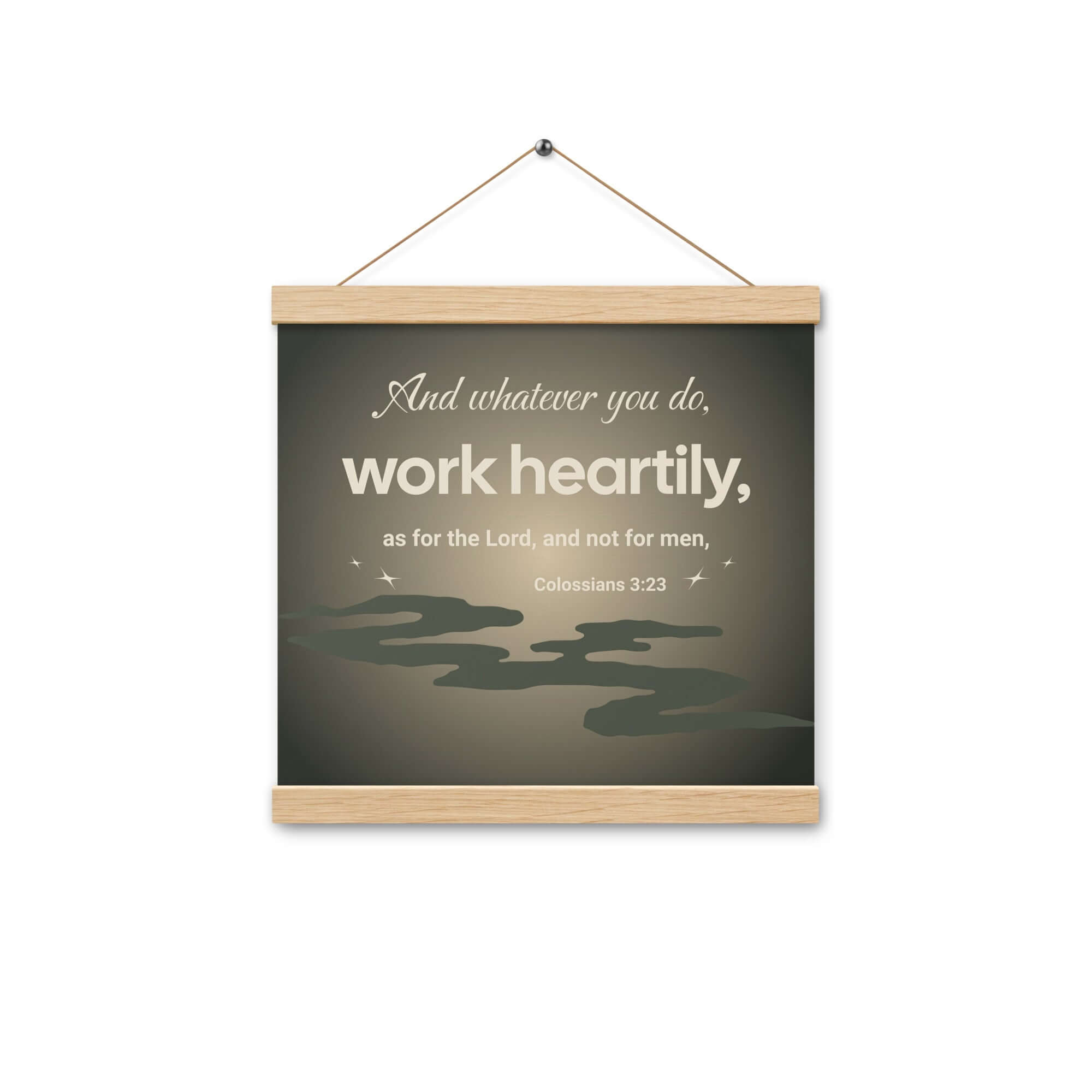 Col 3:23 - Bible Verse, as for the Lord Enhanced Matte Paper Poster With Hanger