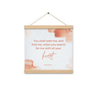 Jeremiah 29:13 - Bible Verse, find me Enhanced Matte Paper Poster With Hanger