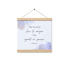 Nahum 1:3 Bible Verse, great in power Enhanced Matte Paper Poster With Hanger