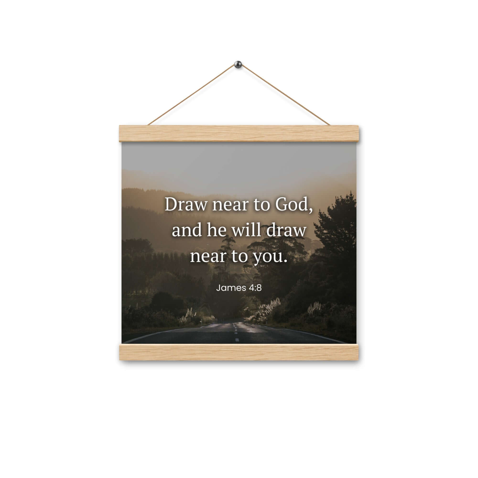 James 4:8 Bible Verse, Cleanse your Enhanced Matte Paper Poster With Hanger