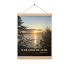 Psalm 46:10 Bible Verse, Sunset Glory Hanger Poster