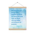 Rom 8:28 - Bible Verse, together for good Enhanced Matte Paper Poster With Hanger