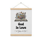 1 John 4:8 - Bible Verse, God is Love Enhanced Matte Paper Poster With Hanger