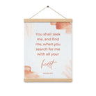 Jeremiah 29:13 - Bible Verse, find me Enhanced Matte Paper Poster With Hanger