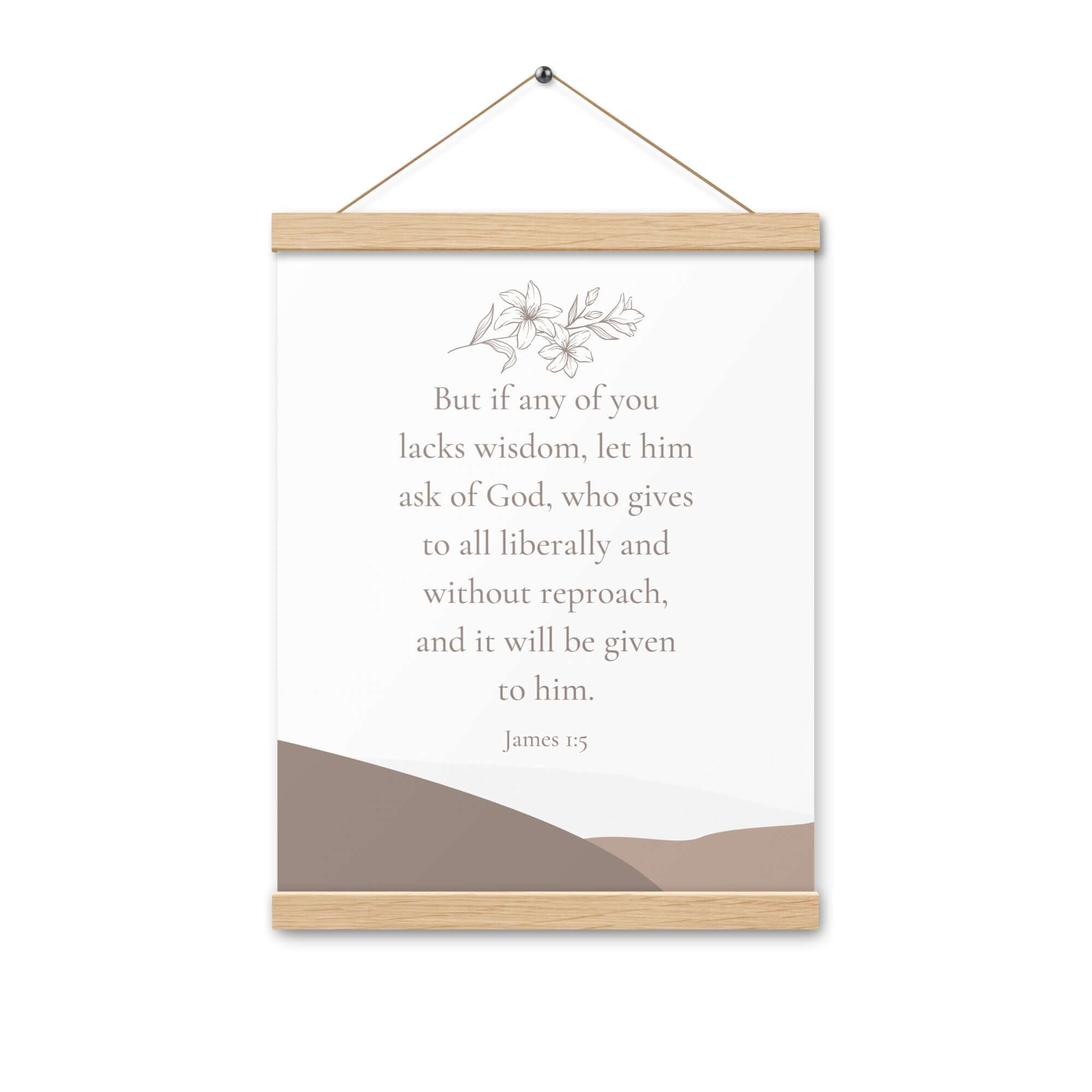 James 1:5 Bible Verse, ask of God Enhanced Matte Paper Poster With Hanger