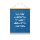 James 1:5 Bible Verse, gives to all Enhanced Matte Paper Poster With Hanger