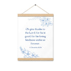 1 Chronicles 16:34 Bible Verse, to the Lord Enhanced Matte Paper Poster With Hanger