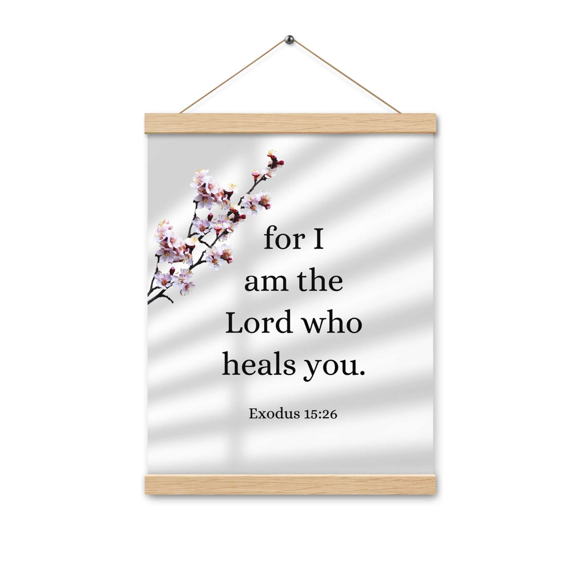 Exodus 15:26 Bible Verse, diligently listen Enhanced Matte Paper Poster With Hanger