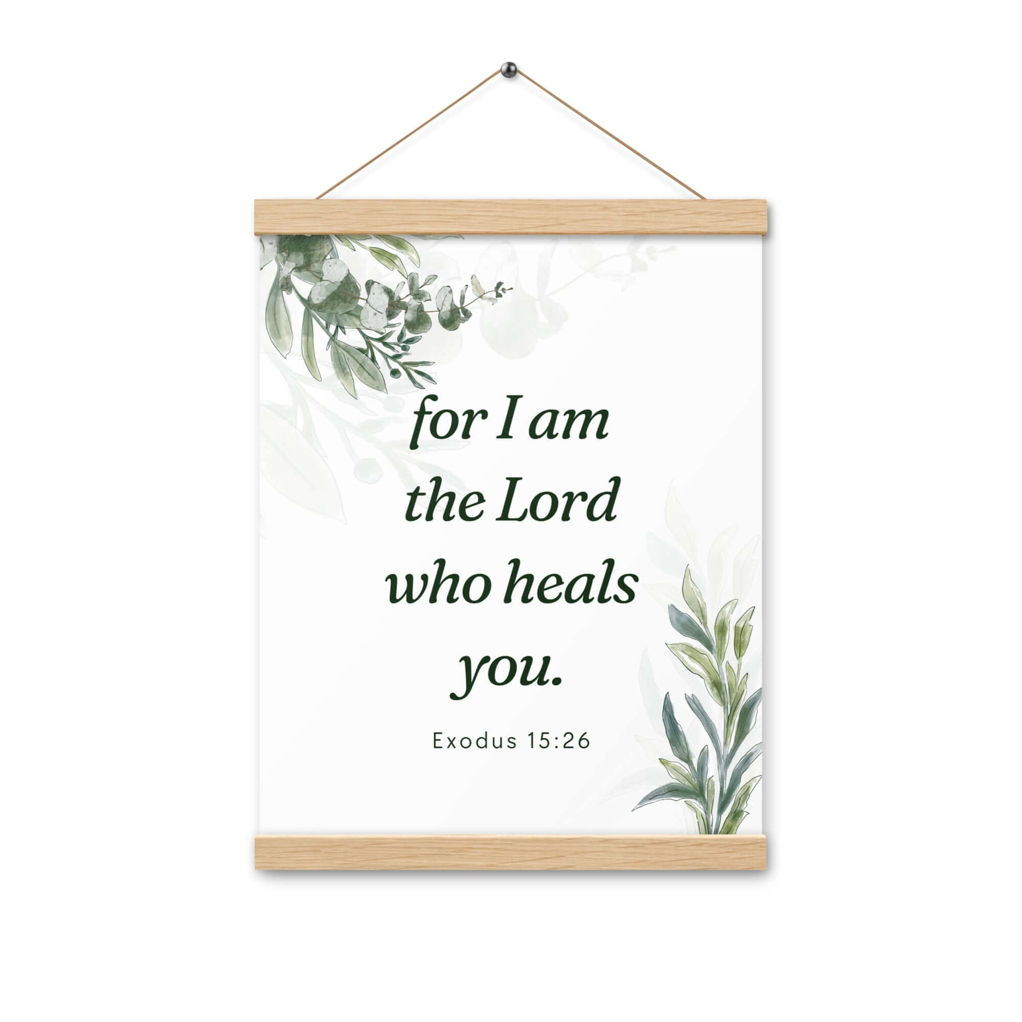 Exodus 15:26 Bible Verse, Gods voice Enhanced Matte Paper Poster With Hanger