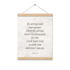 Joshua 1:9 Bible Verse, Be strong Enhanced Matte Paper Poster With Hanger