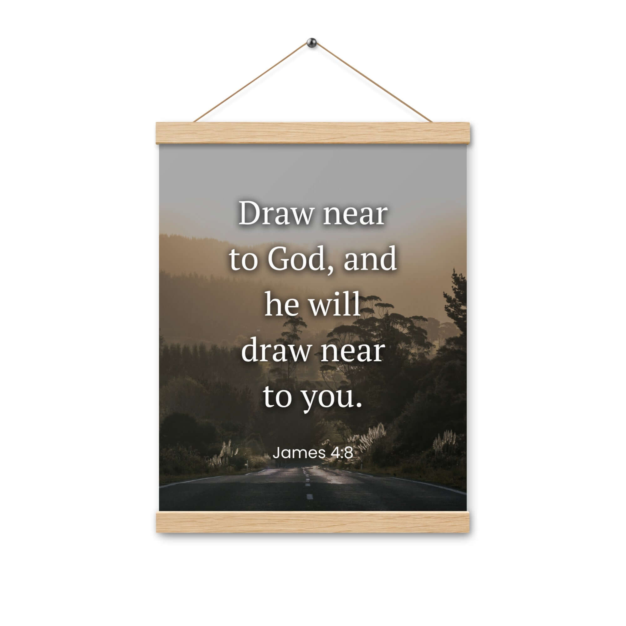 James 4:8 Bible Verse, Cleanse your Enhanced Matte Paper Poster With Hanger