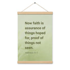 Heb 11:1 - Bible Verse, faith is assurance Enhanced Matte Paper Poster With Hanger