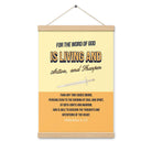 Heb 4:12 - Bible Verse, living and active Enhanced Matte Paper Poster With Hanger