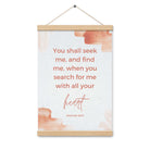 Jeremiah 29:13 - Bible Verse, find me Enhanced Matte Paper Poster With Hanger