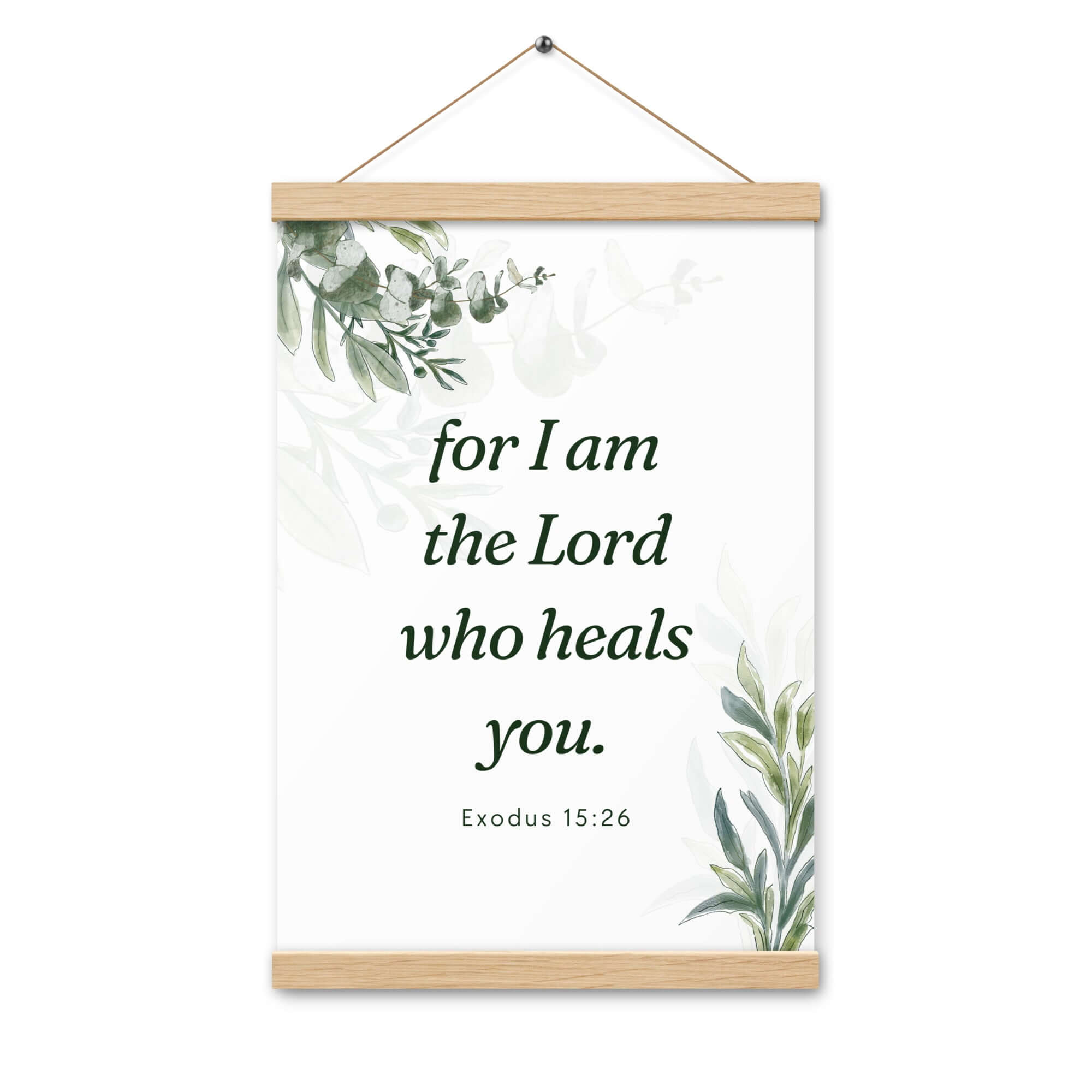 Exodus 15:26 Bible Verse, Gods voice Enhanced Matte Paper Poster With Hanger