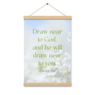 James 4:8 Bible Verse, Draw near Enhanced Matte Paper Poster With Hanger