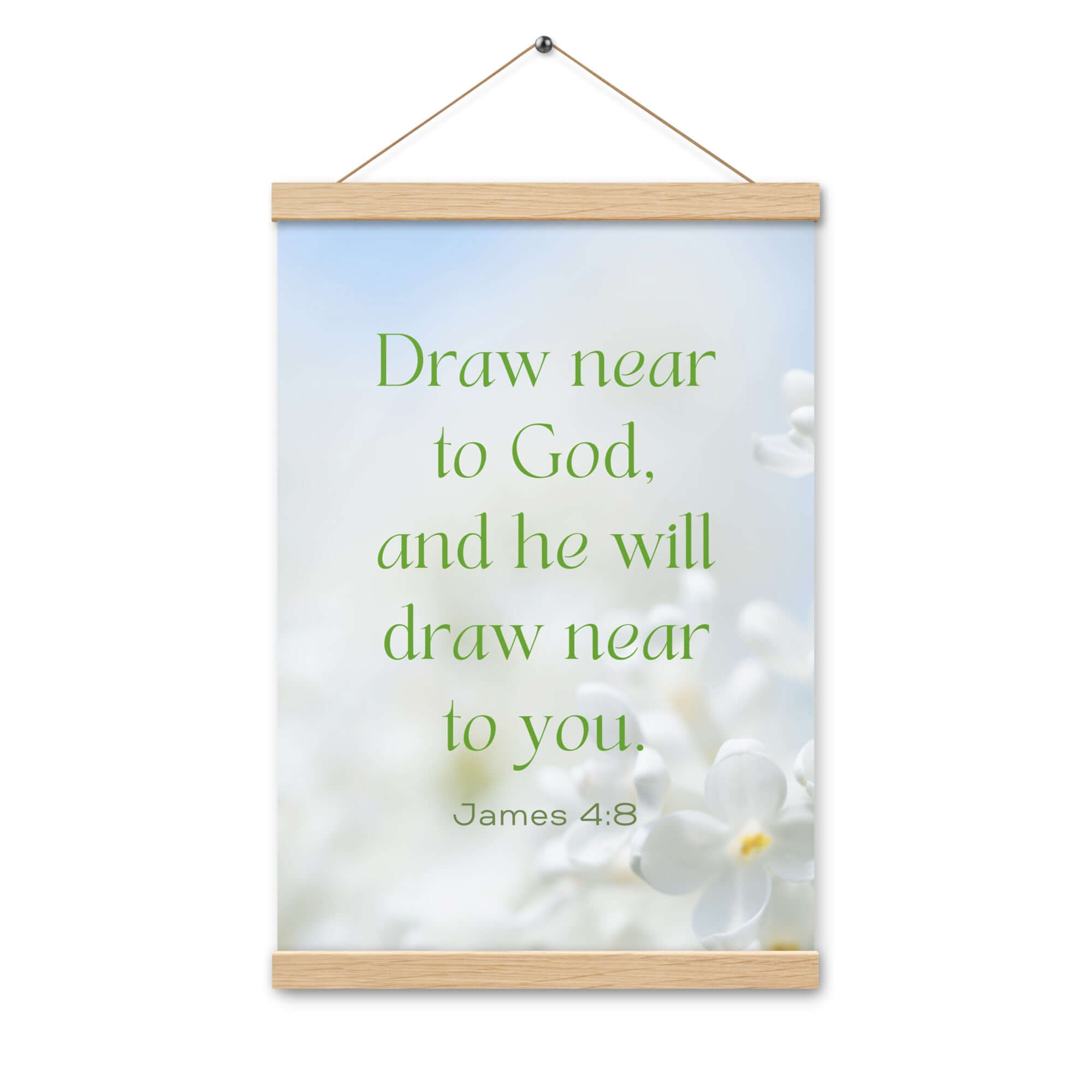 James 4:8 Bible Verse, Draw near Enhanced Matte Paper Poster With Hanger