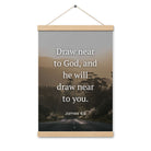 James 4:8 Bible Verse, Cleanse your Enhanced Matte Paper Poster With Hanger