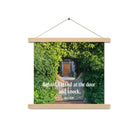 Rev 3:20 Bible Verse, Garden Doorway Hanger Poster