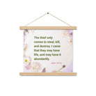 John 10:10 - Bible Verse, Abundant Life Enhanced Matte Paper Poster With Hanger