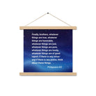 Phil 4:8 - Bible Verse, Think these things Enhanced Matte Paper Poster With Hanger