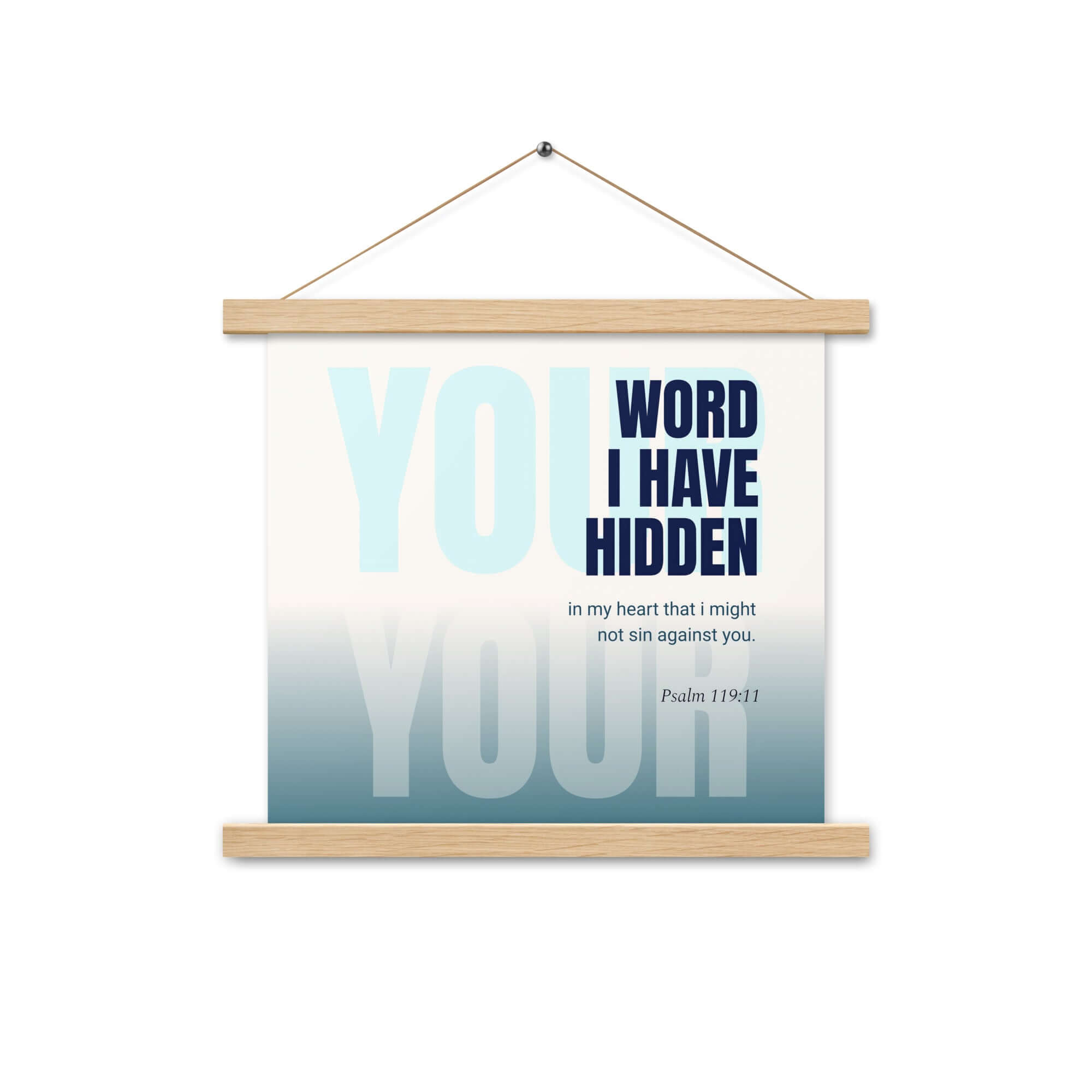 Psalm 119:11 - Bible Verse, hidden your word Enhanced Matte Paper Poster With Hanger