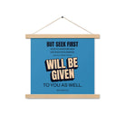 Matt 6:33 - Bible Verse, seek first God’s Kingdom Enhanced Matte Paper Poster With Hanger