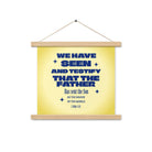 1 John 4:14 - Bible Verse, Savior of the world Enhanced Matte Paper Poster With Hanger