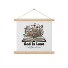 1 John 4:8 - Bible Verse, God is Love Enhanced Matte Paper Poster With Hanger