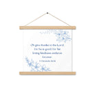 1 Chronicles 16:34 Bible Verse, to the Lord Enhanced Matte Paper Poster With Hanger