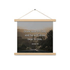 James 4:8 Bible Verse, Cleanse your Enhanced Matte Paper Poster With Hanger