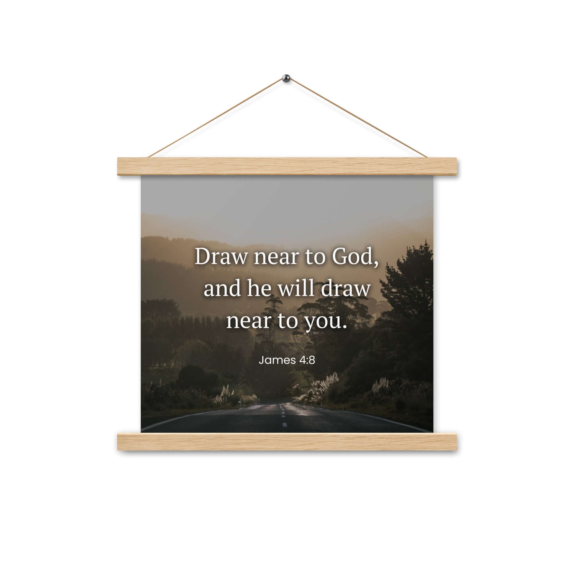James 4:8 Bible Verse, Cleanse your Enhanced Matte Paper Poster With Hanger