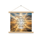 John 14:26 Bible Verse will send Enhanced Matte Paper Poster With Hanger Oak 14″×14″