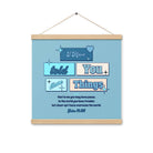 John 16:33 - Bible Verse, in me you may have peace Enhanced Matte Paper Poster With Hanger