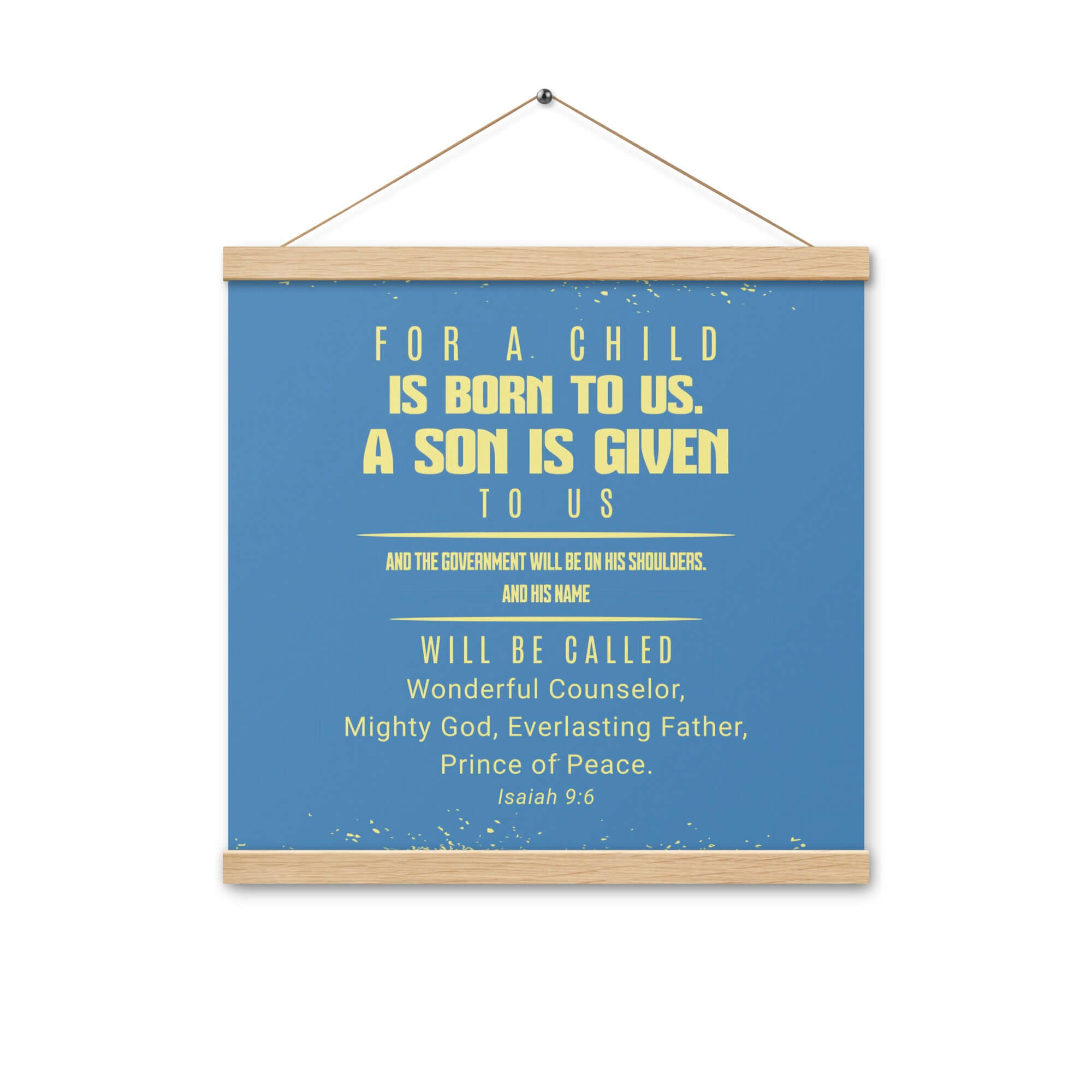 Isaiah 9:6 - Bible Verse, Mighty God Enhanced Matte Paper Poster With Hanger