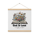 1 John 4:8 - Bible Verse, God is Love Enhanced Matte Paper Poster With Hanger