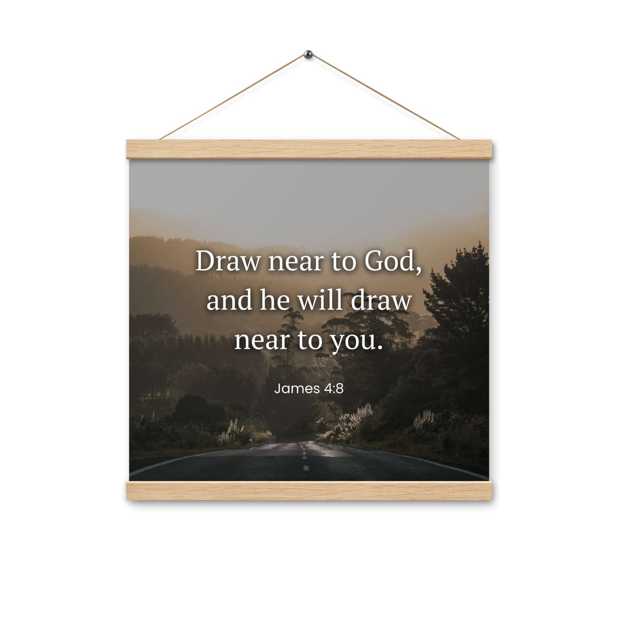 James 4:8 Bible Verse, Cleanse your Enhanced Matte Paper Poster With Hanger