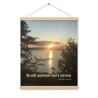 Psalm 46:10 Bible Verse, Sunset Glory Hanger Poster