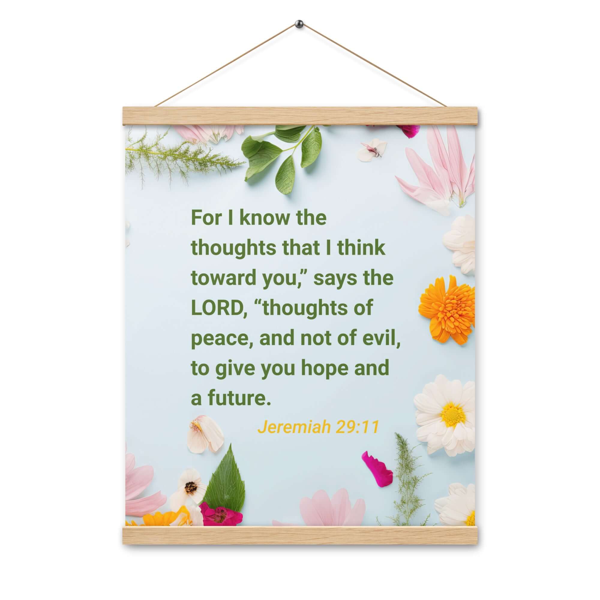 Jer 29:11 - Bible Verse, to give you hope Enhanced Matte Paper Poster With Hanger