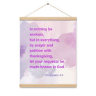 Phil 4:6 - Bible Verse, Prayer and Petition Enhanced Matte Paper Poster With Hanger