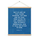 James 1:5 Bible Verse, gives to all Enhanced Matte Paper Poster With Hanger