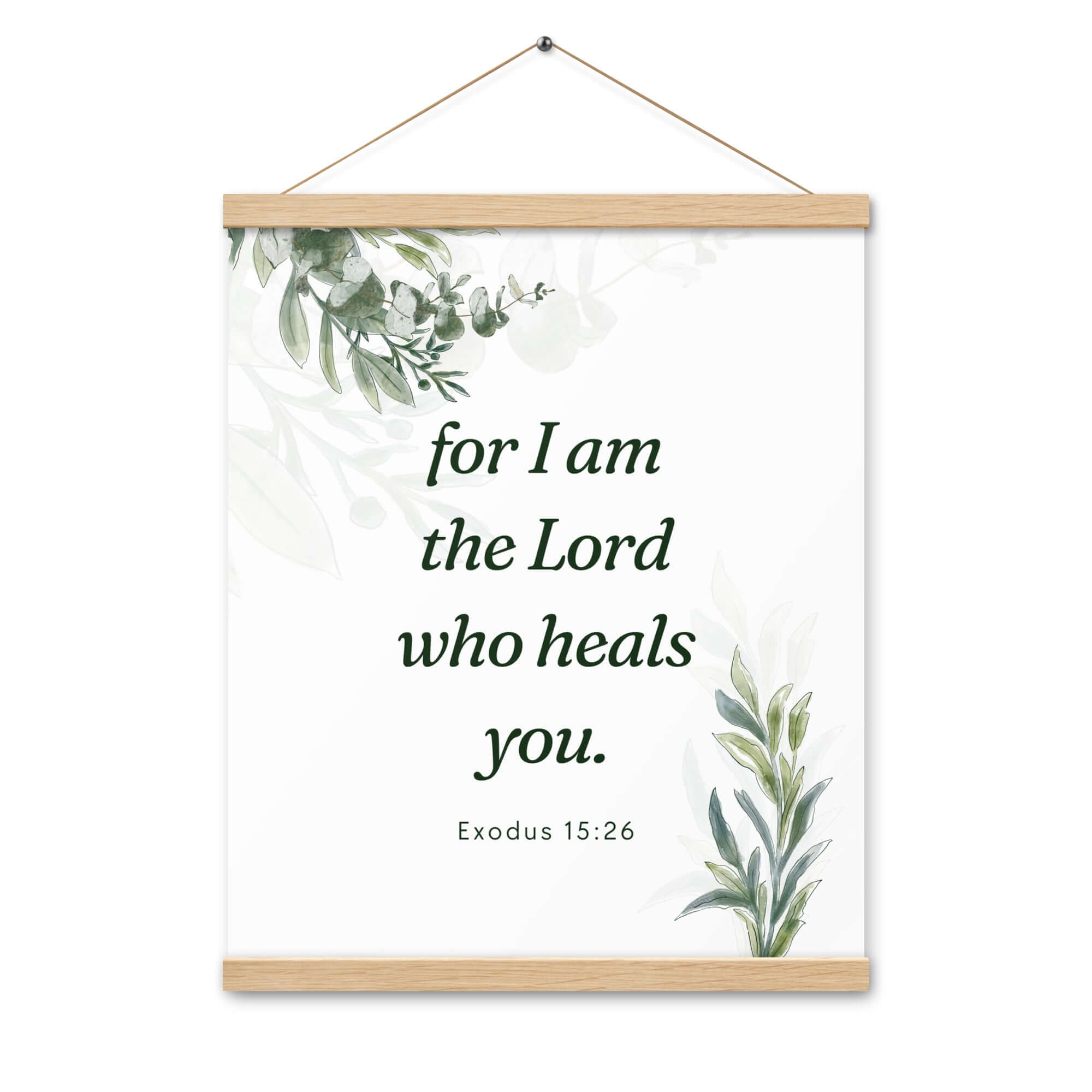 Exodus 15:26 Bible Verse, Gods voice Enhanced Matte Paper Poster With Hanger