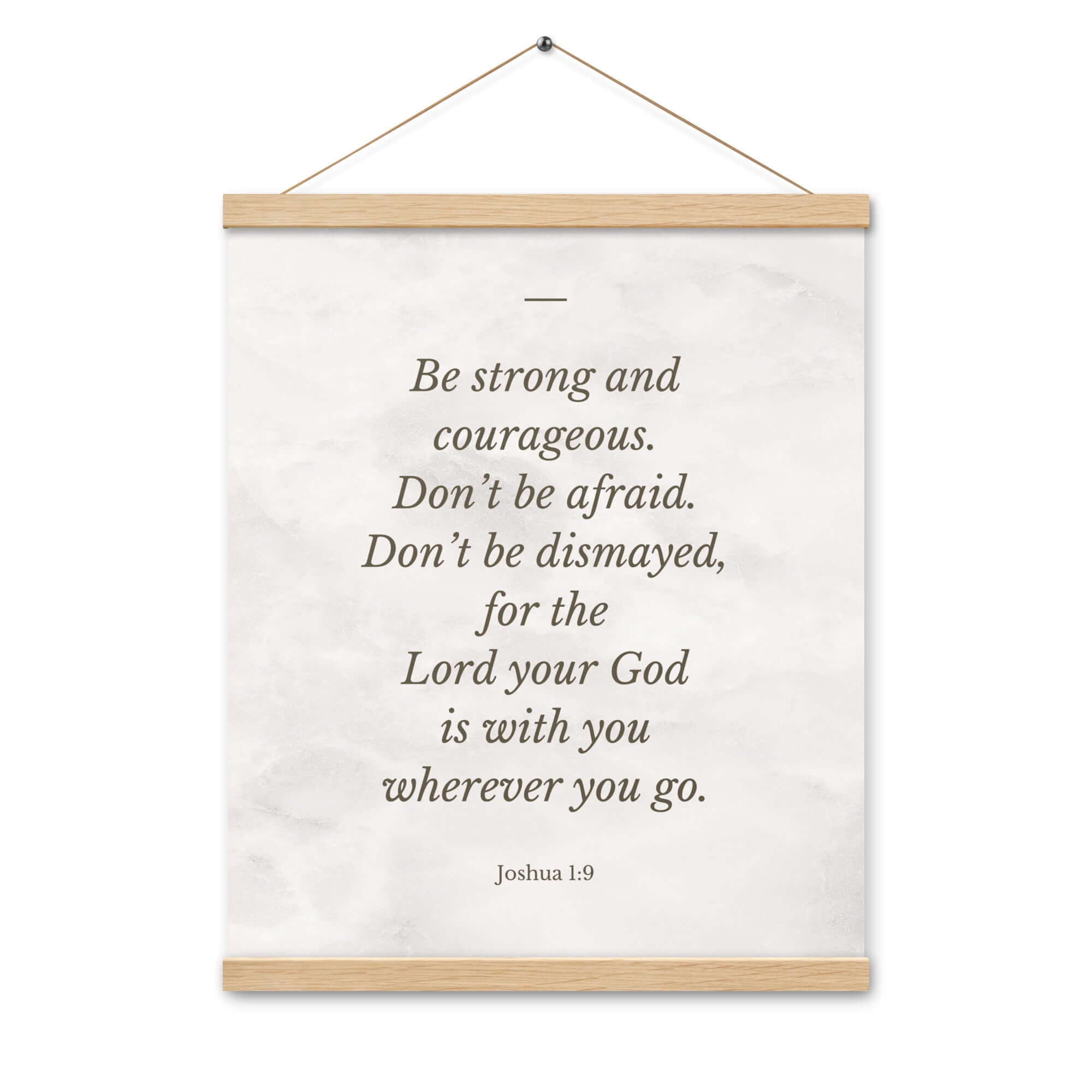 Joshua 1:9 Bible Verse, Be strong Enhanced Matte Paper Poster With Hanger