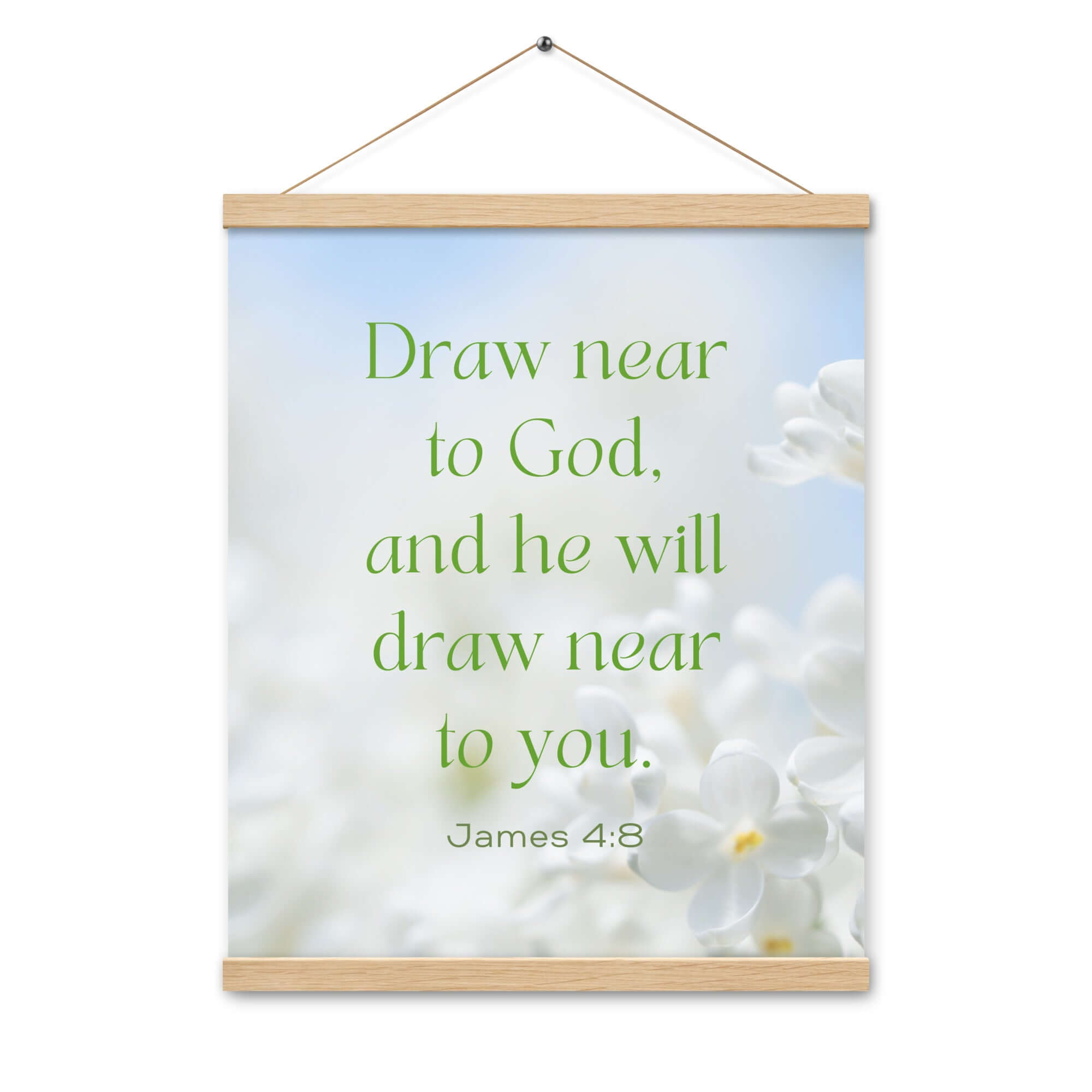 James 4:8 Bible Verse, Draw near Enhanced Matte Paper Poster With Hanger
