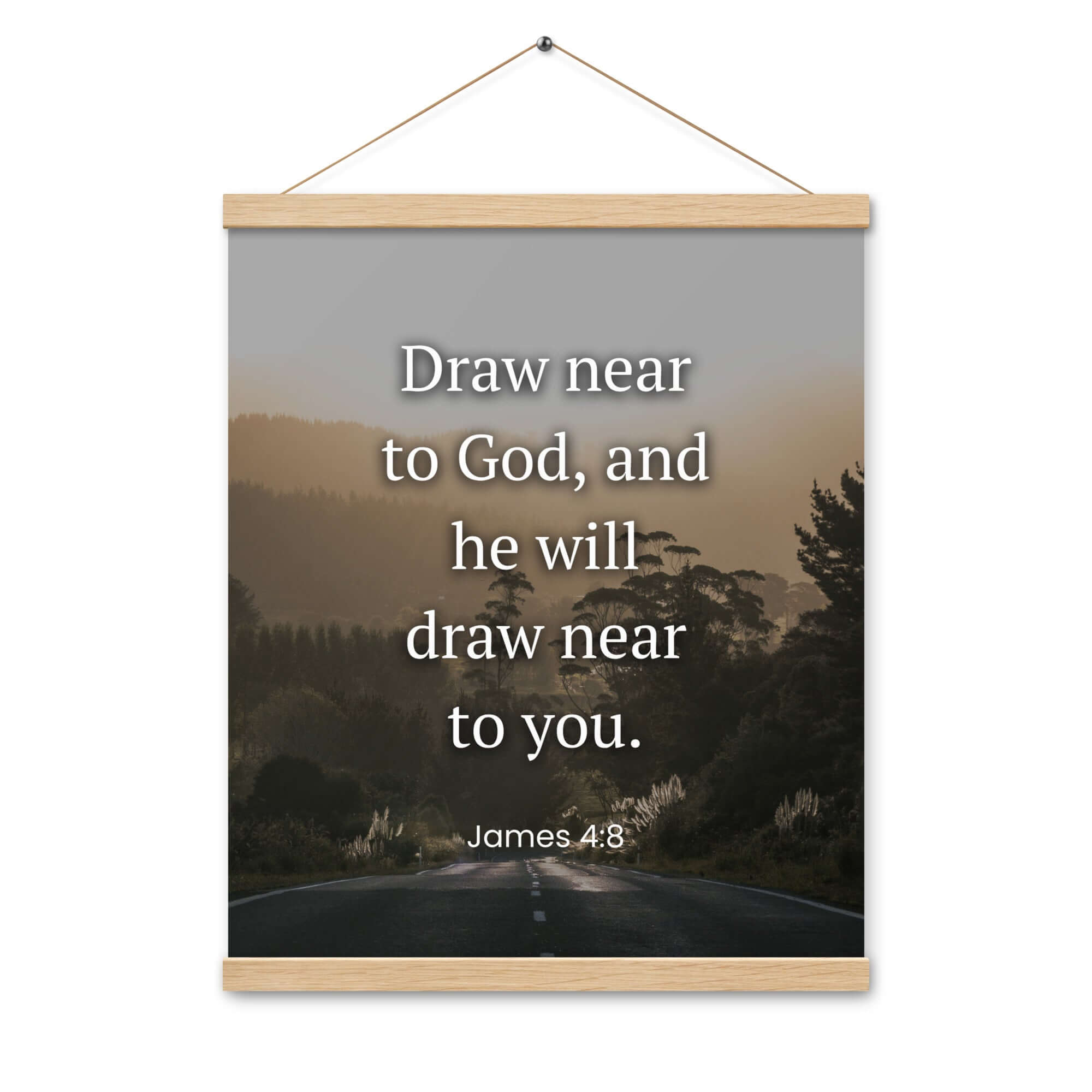 James 4:8 Bible Verse, Cleanse your Enhanced Matte Paper Poster With Hanger