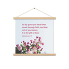 Eph 2:8 - Bible Verse, saved through faith Enhanced Matte Paper Poster With Hanger