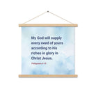 Phil 4:19 - Bible Verse, God will supply Enhanced Matte Paper Poster With Hanger